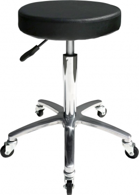 Gurulós kozmetikai szék erősített kerekekkel - fekete 51885-2