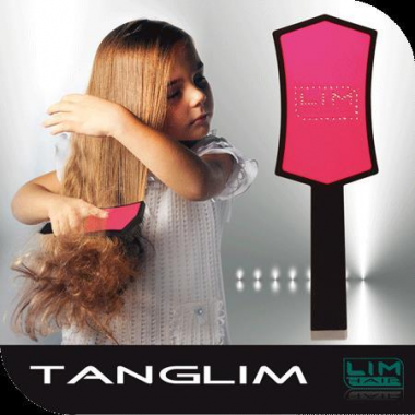 Hajkisimító és szuper hajbontó kefe TANGLIM-pink