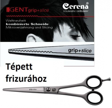 Grip+Silc Cerena Solingen Kombinált élű hajvágó olló tépett hatáshoz 7.5