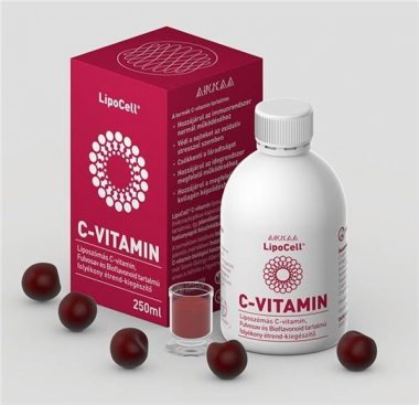 LipoCell C-Vitamin liposzómás étrendkiegészítő C-vitaminnal, fulvosavval és bioflavonoiddal 250 ml